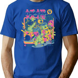 Ykai Band T-Shirt - Retro Graphic Tee for Men & Women - Blue