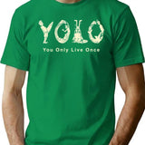 Yolo T-Shirt - Retro Graphic Tee for Men & Women - Green