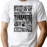 Yorkshire Sayings (1) T-Shirt - Retro Graphic Tee for Men & Women - White