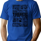 Yorkshire Sayings (1) T-Shirt - Retro Graphic Tee for Men & Women - Blue