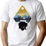Yosemite National Park T-Shirt - Retro Graphic Tee for Men & Women - White