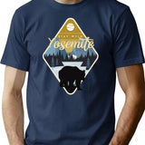 Yosemite National Park T-Shirt - Retro Graphic Tee for Men & Women - Navy