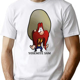Yosemite Sam Logo T-Shirt - Retro Graphic Tee for Men & Women - White