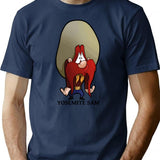 Yosemite Sam Logo T-Shirt - Retro Graphic Tee for Men & Women - Navy
