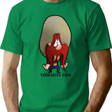 Yosemite Sam Logo T-Shirt - Retro Graphic Tee for Men & Women - Green