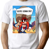 Yosemite Sam T-Shirt - Retro Graphic Tee for Men & Women - White