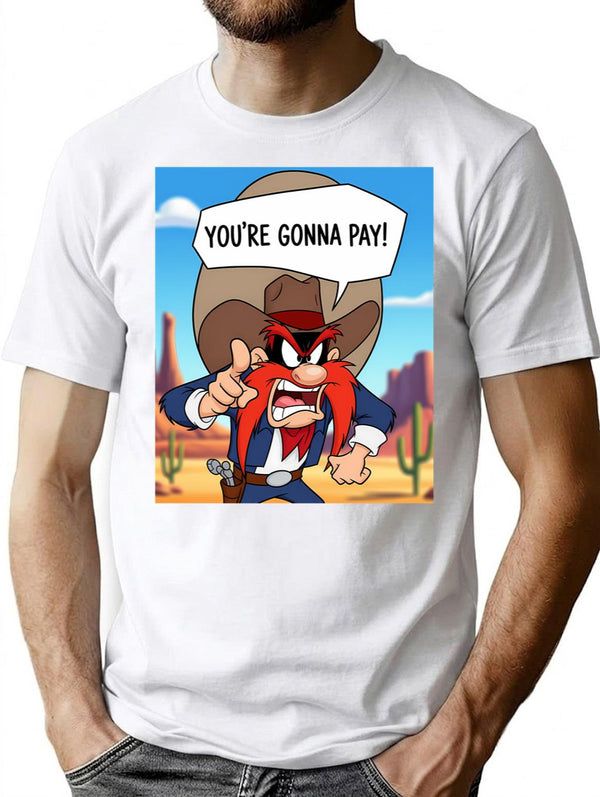 Yosemite Sam T-Shirt - Retro Graphic Tee for Men & Women - White