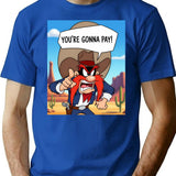 Yosemite Sam T-Shirt - Retro Graphic Tee for Men & Women - Blue