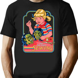 You Can Learn Sewing T-Shirt - Retro Graphic Tee for Men & Women - Black