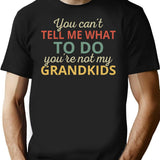 You Can't Tell Me What To Do You're Not My Grandkids I T-Shirt - Black