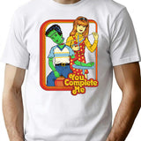 You Complete Me T-Shirt - Retro Graphic Tee for Men & Women - White