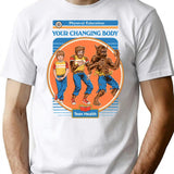Your Changing Body T-Shirt - Retro Graphic Tee for Men & Women - White
