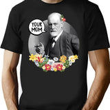 Your Mom - Freud T-Shirt - Retro Graphic Tee for Men & Women - Black