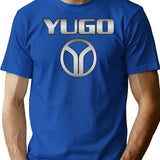 Yugo T-Shirt - Retro Graphic Tee for Men & Women - Blue