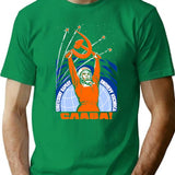 Yuri Gagarin Soviet Space Propaganda Poster T-Shirt - Green