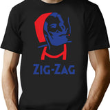 Zig Zag Man Retro Vintage Company Funny T-Shirt - Black