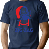 Zig Zag Man Retro Vintage Company Funny T-Shirt - Navy