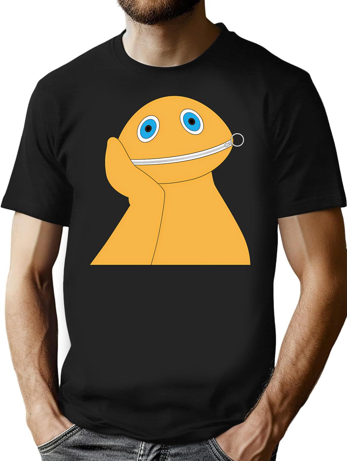 Zippy Illustration T-Shirt - Retro Graphic Tee for Men & Women - Black