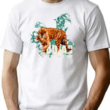 Zodiac Tiger Bootleg Graphic T-Shirt - White