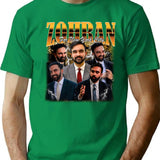 Zohran For New York City T-Shirt - Retro Graphic Tee for Men & Women - Green