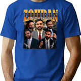 Zohran For New York City T-Shirt - Retro Graphic Tee for Men & Women - Blue