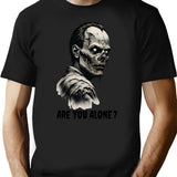 Zombie - Are You Alone T-Shirt - Retro Graphic Tee for Men & Women - Black