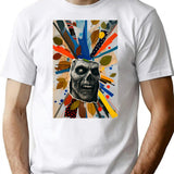 Zombie Collage - Undead Collage T-Shirt - Retro Graphic Tee for Men & Women - White