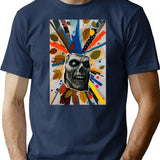 Zombie Collage - Undead Collage T-Shirt - Retro Graphic Tee for Men & Women - Navy