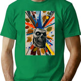 Zombie Collage - Undead Collage T-Shirt - Retro Graphic Tee for Men & Women - Green