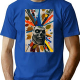 Zombie Collage - Undead Collage T-Shirt - Retro Graphic Tee for Men & Women - Blue