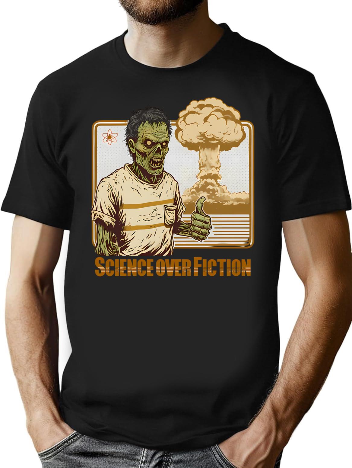 Zombie - Science Over Fiction - Thumb Up T-Shirt - Black