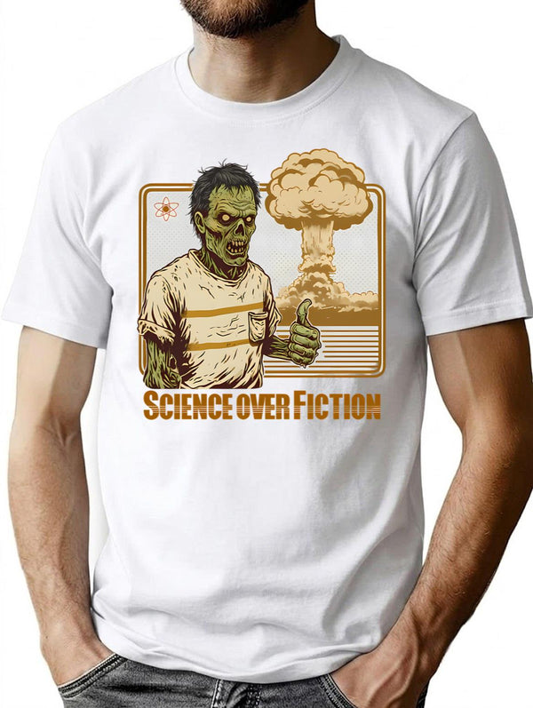 Zombie - Science Over Fiction - Thumb Up T-Shirt - White