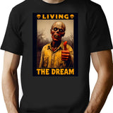 Zombie - Thumb Up - Living The Dream T-Shirt - Black