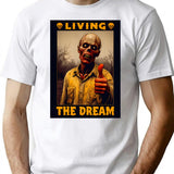 Zombie - Thumb Up - Living The Dream T-Shirt - White