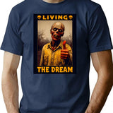 Zombie - Thumb Up - Living The Dream T-Shirt - Navy