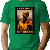 Zombie - Thumb Up - Living The Dream T-Shirt - Green