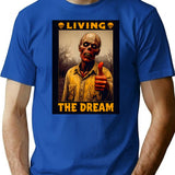 Zombie - Thumb Up - Living The Dream T-Shirt - Blue