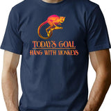 Zoo Animals Today's Goal Hang With The Monkeys T-Shirt - Navy