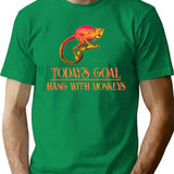 Zoo Animals Today's Goal Hang With The Monkeys T-Shirt - Green