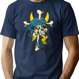 Zorlac Skateboard Vintage Retro T-Shirt - Retro Graphic Casual Tee - Navy