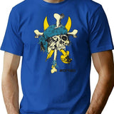 Zorlac Skateboard Vintage Retro T-Shirt - Retro Graphic Casual Tee - Blue